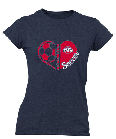 Oakland Patriots Heart Soccer Women's Premium SS T-Shirt