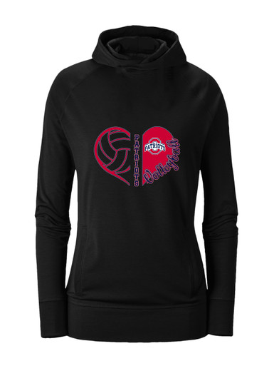 Oakland Patriots Heart Volleyball Women's Hoodie