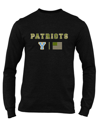 Yorktown Patriots Camo Flag Men's Premium LS T-Shirt