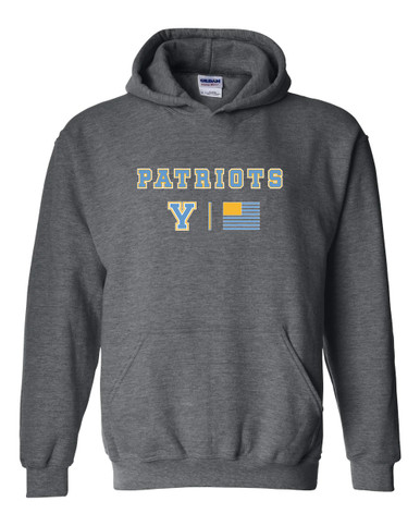 Yorktown Patriots Team Colors Flag Men's Hoodie