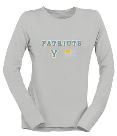 Yorktown Patriots Team Colors Flag Women's Premium LS T-Shirt