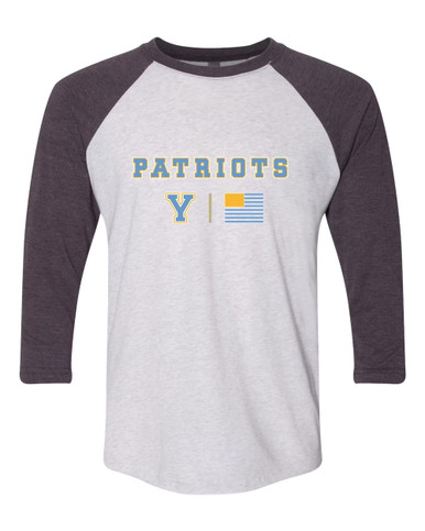 Yorktown Patriots Team Colors Flag Men's Baseball T-Shirt