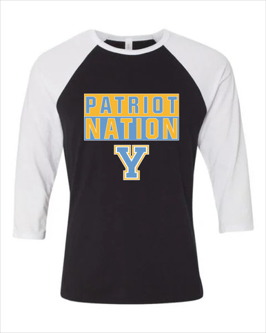 Yorktown Patriots Nation #1 Women's Baseball T-Shirt