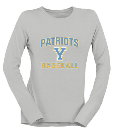 Yorktown Patriots Baseball #1 Women's Premium LS T-Shirt