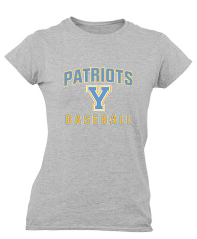 Yorktown Patriots Baseball #1 Women's Premium SS T-Shirt