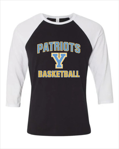 Yorktown Patriots Basketball #1 Women's Baseball T-Shirt