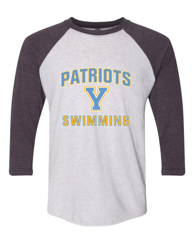 Yorktown Patriots Swimming Men's Baseball T-Shirt