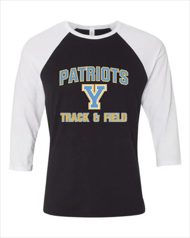 Yorktown Patriots Track & Field Women's Baseball T-Shirt