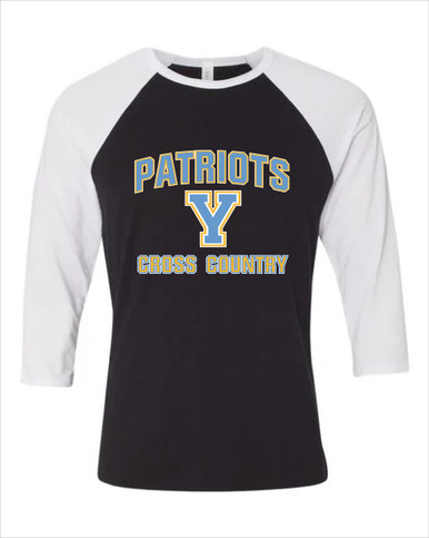 Yorktown Patriots Cross Country Men's Baseball T-Shirt