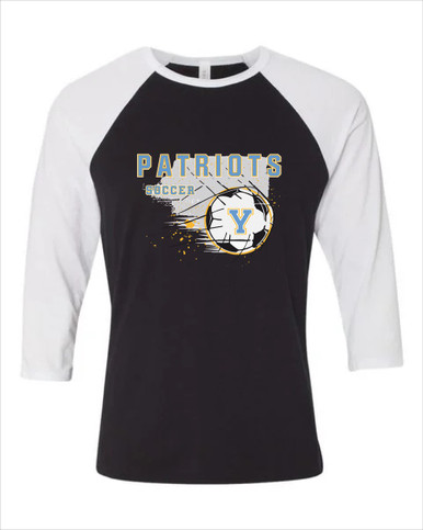 Yorktown Patriots Soccer #2 Men's Baseball T-Shirt