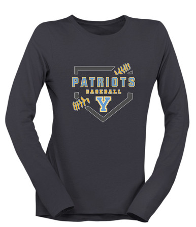 Yorktown Patriots Baseball #2 Women's Premium LS T-Shirt