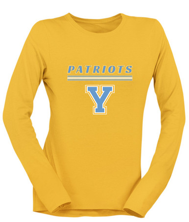 Yorktown Patriots Mascot #8 Women's LS T-Shirt