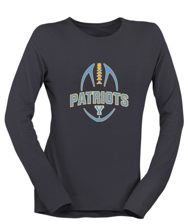 Yorktown Patriots Football #5 Women's LS T-Shirt