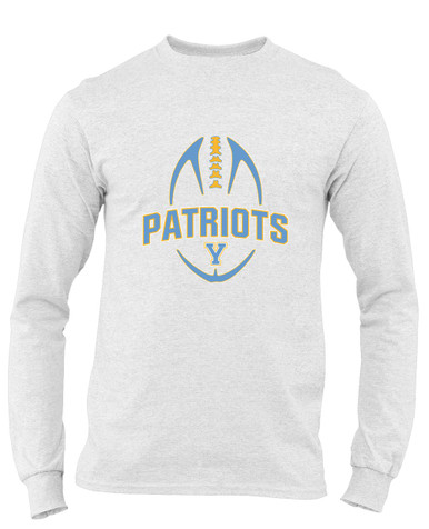 Yorktown Patriots Football #5 Men's LS T-Shirt
