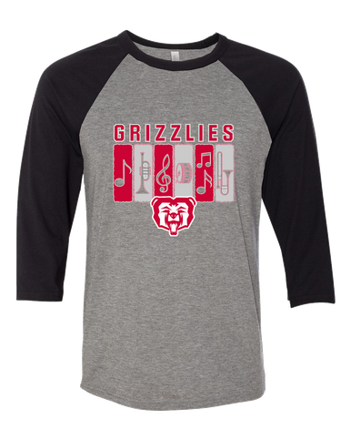 McMinnville Grizzlies Band # 2 Women's Baseball T-Shirt