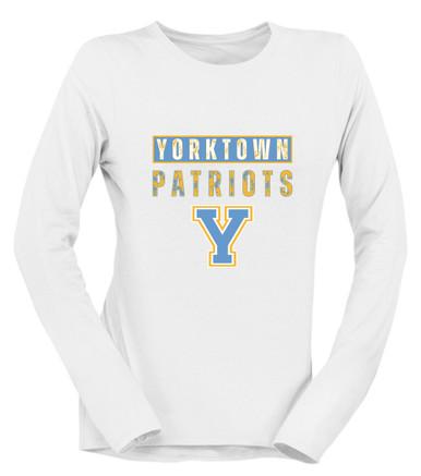 Yorktown Patriots Mascot #9 Women's Premium LS T-Shirt