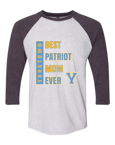 Yorktown Patriots Best Patriot Mom Women's Baseball T-Shirt