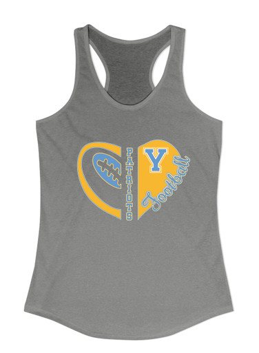Yorktown Patriots Heart Football Women's Tank Top
