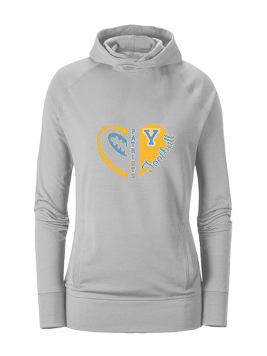 Yorktown Patriots Heart Football Women's Hoodie