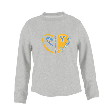 Yorktown Patriots Heart Football Women's Sweatshirt