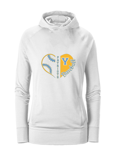 Yorktown Patriots Heart Baseball Women's Hoodie