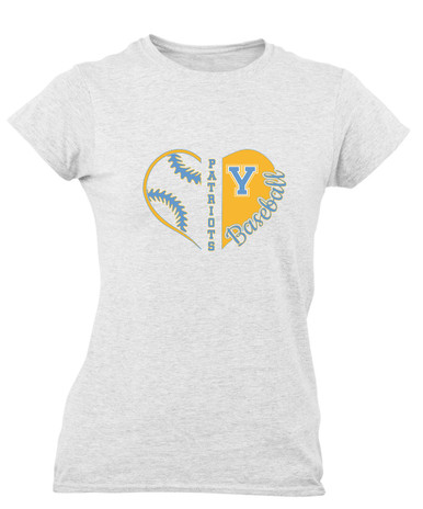 Yorktown Patriots Heart Baseball Women's SS T-Shirt