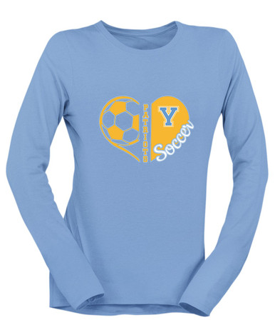 Yorktown Patriots Heart Soccer Women's LS T-Shirt