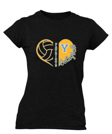 Yorktown Patriots Heart Volleyball Women's SS T-Shirt