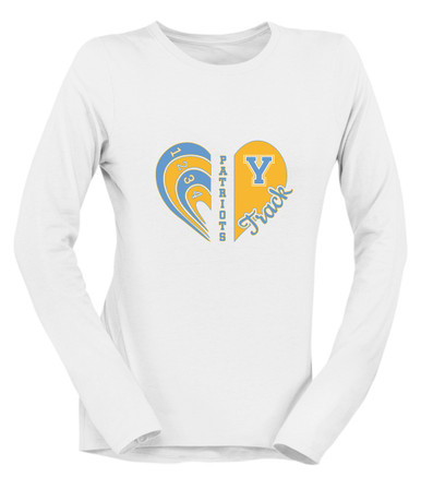 Yorktown Patriots Heart Track Women's Premium LS T-Shirt