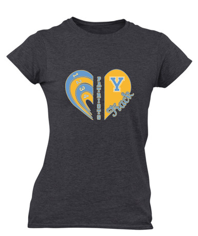 Yorktown Patriots Heart Track Women's Premium SS T-Shirt