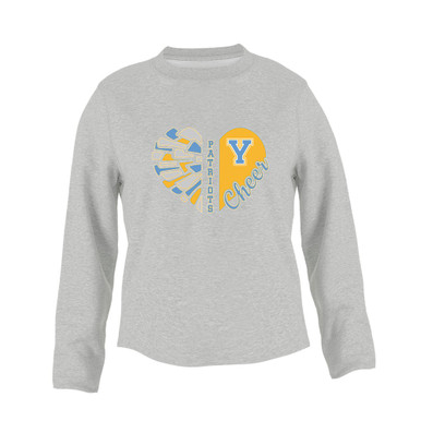 Yorktown Patriots Heart Cheer Women's Sweatshirt
