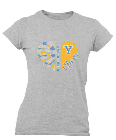 Yorktown Patriots Heart Cheer Women's SS T-Shirt