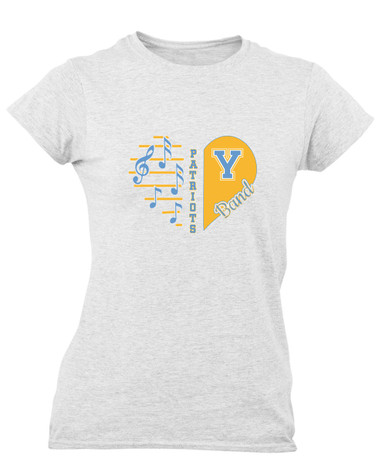 Yorktown Patriots Heart Band Women's SS T-Shirt