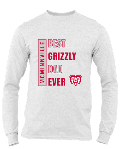 McMinnville Grizzlies Best Grizzly Dad Men's LS T-Shirt