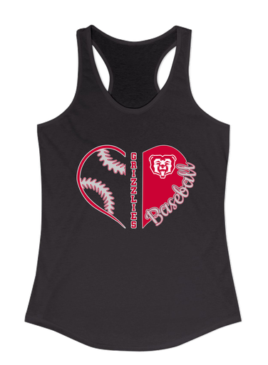 McMinnville Grizzlies Heart Baseball Women's Tank Top