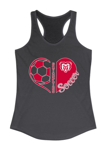 McMinnville Grizzlies Heart Soccer Women's Tank Top