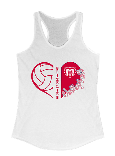 McMinnville Grizzlies Heart Volleyball Women's Tank Top