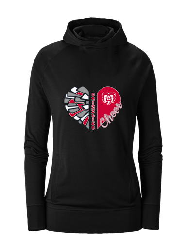 McMinnville Grizzlies Heart Cheer Women's Hoodie