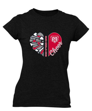 McMinnville Grizzlies Heart Cheer Women's Premium SS T-Shirt