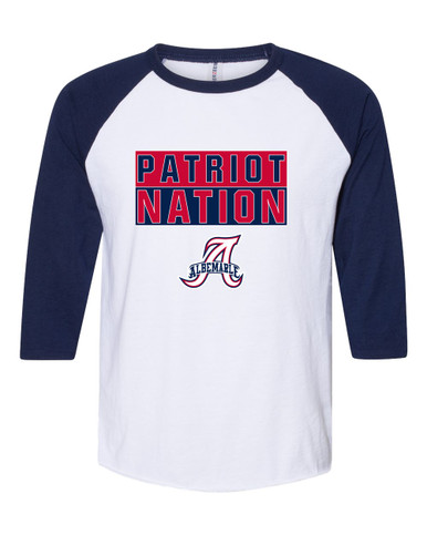 Albemarle Patriots Nation #1 Women's Baseball T-Shirt