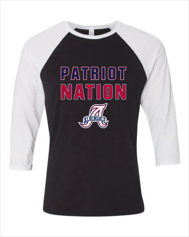 Albemarle Patriots Nation #2 Women's Baseball T-Shirt