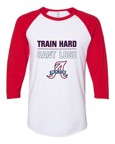 Albemarle Patriots Train Hard, Can't Lose Women's Baseball T-Shirt
