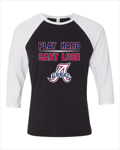 Albemarle Patriots Play Hard, Can't Lose Women's Baseball T-Shirt