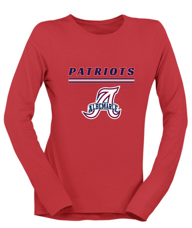 Albemarle Patriots Mascot #8 Women's LS T-Shirt