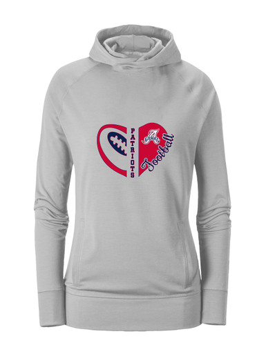 Albemarle Patriots Heart Football Women's Hoodie