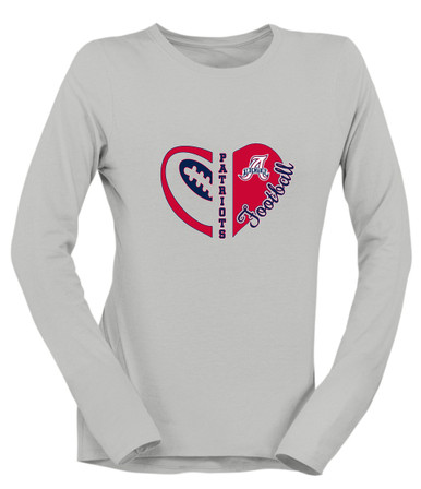 Albemarle Patriots Heart Football Women's Premium LS T-Shirt