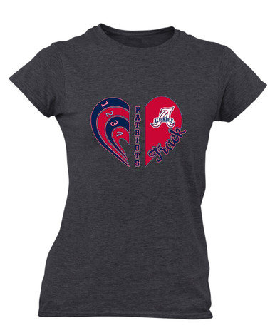 Albemarle Patriots Heart Track Women's Premium SS T-Shirt