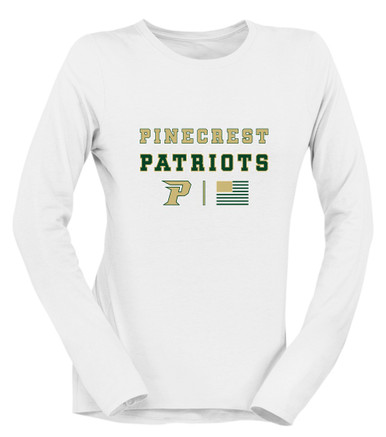 Pinecrest Patriots Spirit Flag Women's Premium LS T-Shirt