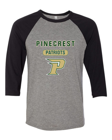 Pinecrest Patriots Mascot #3 Women's Baseball T-Shirt