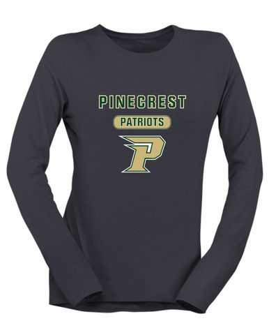 Pinecrest Patriots Mascot #3 Women's LS T-Shirt